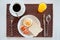 Set of breakfast tableware