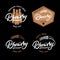 Set of Brewery hand written lettering logo, label, badge, emblem for beer house, bar, brewing company.