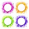 Set of Bright Abstract Circles Frames