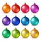 Set of bright Christmas balls