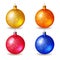 Set of bright Christmas balls