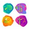 A set of bright colored Christian logos for the church, ministry, conference, camp, etc