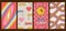 Set of bright groovy vertical posters. 70s Retro stories banners with psychedelic backgrounds with flowers, geometric