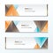 Set Bright modern abstract banner design, Brown, orange, blue co