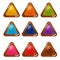 Set of Bright Wooden-Plated Glossy Buttons