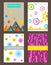 Set of Brochure Design Geometric colorful Templates