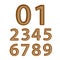 Set of Brown Chocolate Numbers 0-9