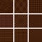 Set of brown patterns. chocolate background.