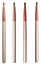 Set of brown soft cosmetic brushes in different light conditions