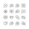 Set of bubble chat line icon design.