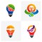 Set of Bulb Deal logo vector template, Creative Deal logo design concepts