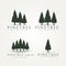 Set bundle of pine tree landscape vintage logo