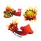 The set of burning labels discount 70% and tags for hot sale. ba