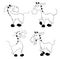 A set of burros. Coloring book