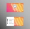 Set of Business Card Design, Orange Pink Gradient color, Contact card for company, Banners and Infographic. Abstract Modern Geome