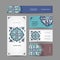 Set of business cards design, turkish ornament