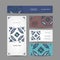 Set of business cards design, turkish ornament