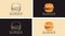 Set of business cards with a tasty cheeseburgers