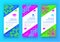 Set of business colorful bright banners. Ornamental flowers on multicolored background. Vertical banners