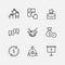 Set of Business Cooperation Vector Line Icons. Contains such Icons as Puzzle, Partnership, Money, Handshake, Dollars