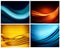 Set of business elegant abstract backgrounds.