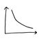 Set of Business hand writing step growth graph. White graph xy lines. Growth and decline, development and decline of income,