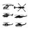 Set of business helicopter technology icon symbol logo design vector