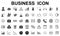 Set of business icons. Business cooperation. Outline  of  vector business icons for web design isolated on white background
