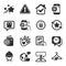 Set of Business icons, such as 5g phone, Clock, Document symbols. Vector