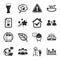 Set of Business icons, such as Full rotation, Group, Upper arrows symbols. Vector