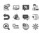 Set of Business icons, such as Search employees, Discount message, Friends couple. Vector