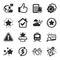 Set of Business icons, such as Search, Loyalty star, Payment method symbols. Vector