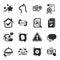 Set of Business icons, such as Talk bubble, Education idea, Head symbols. Vector