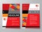 set of business magazine cover , flyer, brochure flat design templates