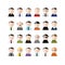 Set of business men peoples icons, cartoon for