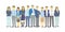 Set of business people. Business group people company teamwork. Group of workers team. Men and women. Colorful flat vector