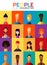 Set of business people, collection of diverse characters in flat cartoon style, vector illustration