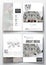 Set of business templates for brochure, magazine, flyer, booklet or annual report. Polygonal background, blurred image