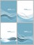 Set of business wavy abstract background.