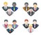 Set of businessman icon in group