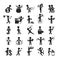 Set of businessman investment , Human pictogram Icons