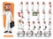 Set of businessman Saudi Arab Man Cartoon Character Design