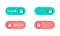 A set of buttons for locking and unlocking a smartphone. Red and green slider to unlock your phone. Vector illustration