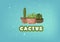 Set of cactuses. Collection of succulents. Vector illustration.
