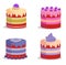 Set of cakes - vector