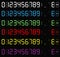 Set of calculator digital numbers. electronic figures. LCD digit