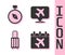 Set Calendar and airplane, Compass, Suitcase and Speech bubble with airplane icon. Vector