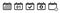 Set calendar icons. Schedule, reminder, time management, meeting deadlines, appointment, organizer, important date.