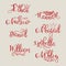 A set of calligraphic names