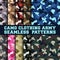 Set of camouflage clothing army seamless pattern